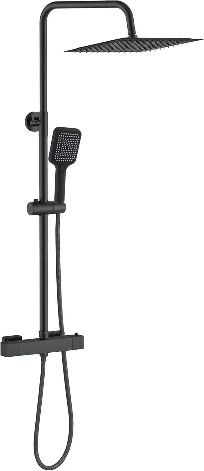 Thermostatic Bar Shower Mixer Set 12" Rainfall