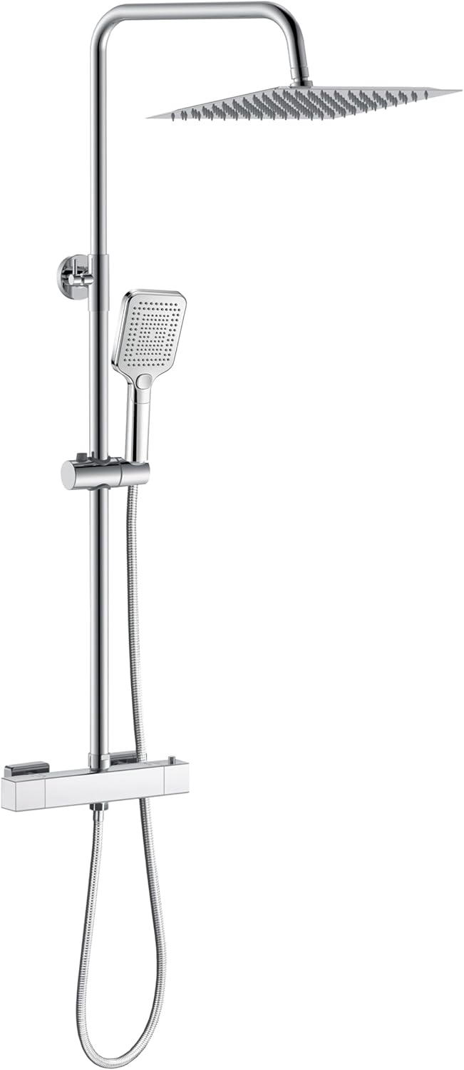 Thermostatic Bar Shower Mixer Set 12" Rainfall