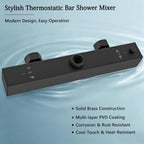 Bar Shower Mixer Set 12" Rainfall with 3-Mode