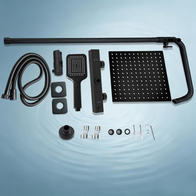 Thermostatic Bar Shower Mixer Set 12" Rainfall