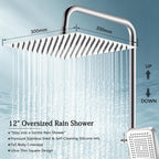 Bar Shower Mixer Set 12" Rainfall with 3-Mode