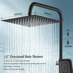 Bar Shower Mixer Set 12" Rainfall with 3-Mode