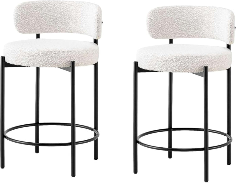 Bar Stool Counter Chair with Backrest Footrest