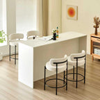 Bar Stool Counter Chair with Backrest Footrest