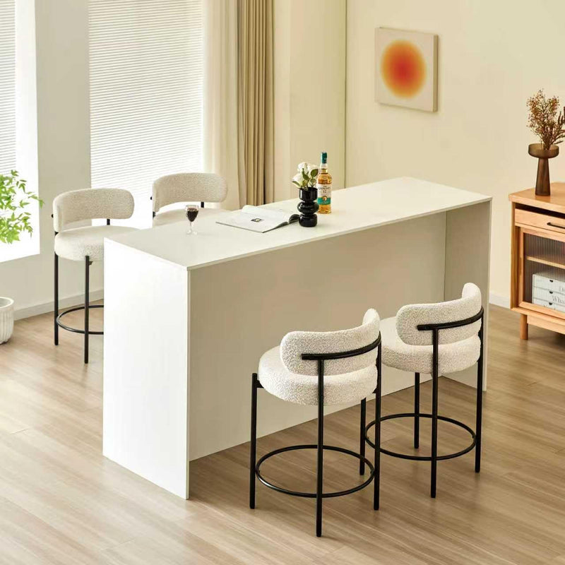 Bar Stool Counter Chair with Backrest Footrest