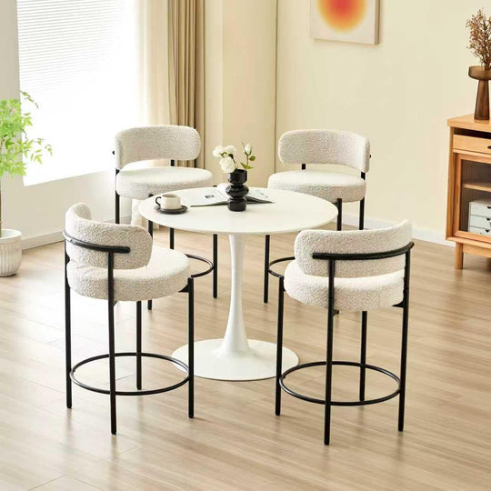 Bar Stool Counter Chair with Backrest Footrest