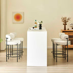 Bar Stool Counter Chair with Backrest Footrest