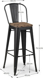 Bar Stool H107 X W43 X D46CM (Set of 2)