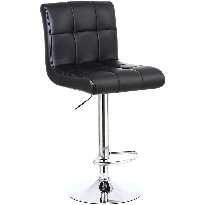 Bar Stool PU Leather with Backrest Height Adjustable