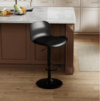 Bar Stool Swivel Chair Height-Adjustable Barstool with Backrest (Set of 3)