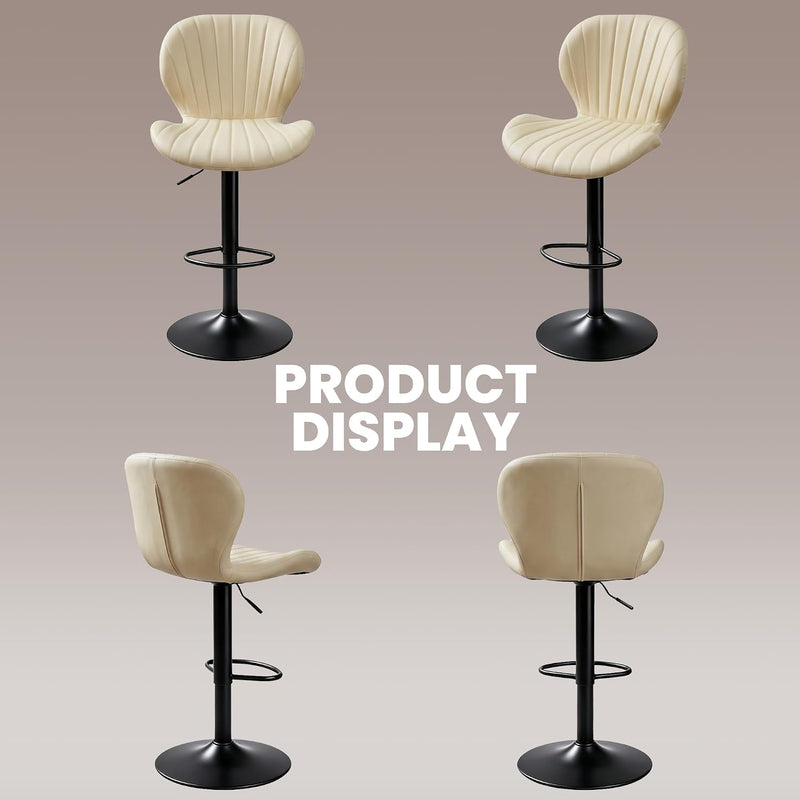 Bar Stools 360degreesswivel Chairs Kitchen Dining (Set of 2)