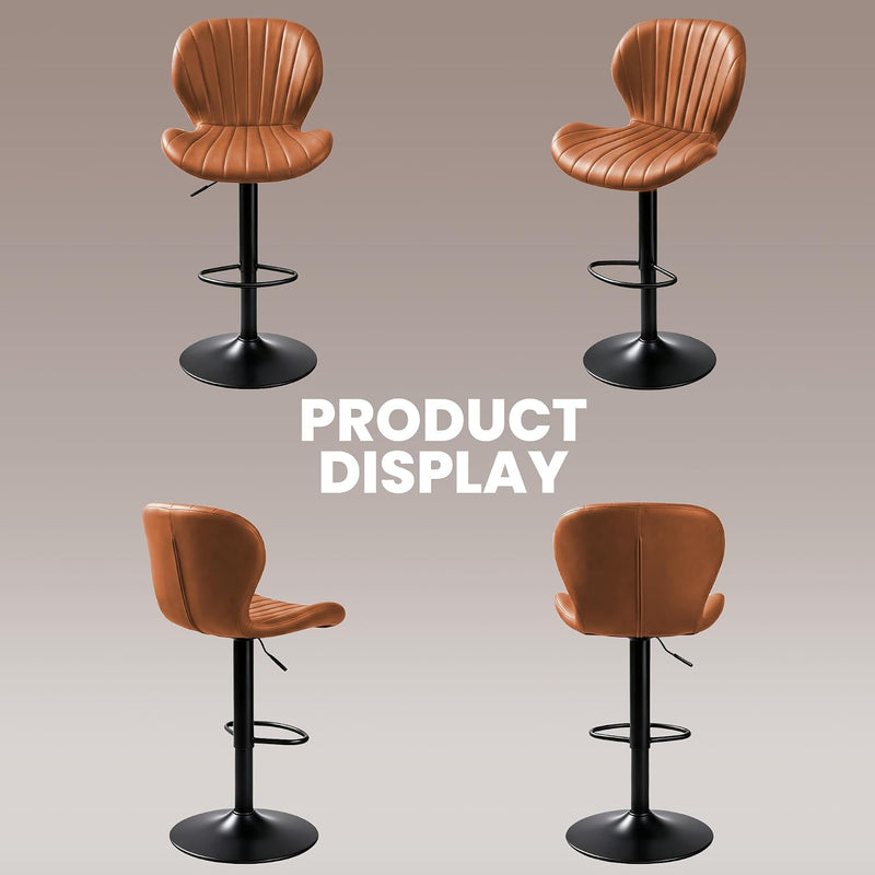 Bar Stools 360degreesswivel Chairs Kitchen Dining (Set of 2)