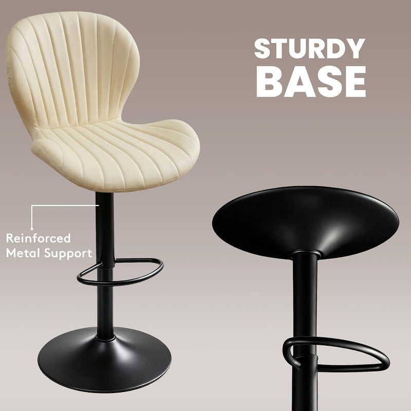 Bar Stools 360degreesswivel Chairs Kitchen Dining (Set of 2)