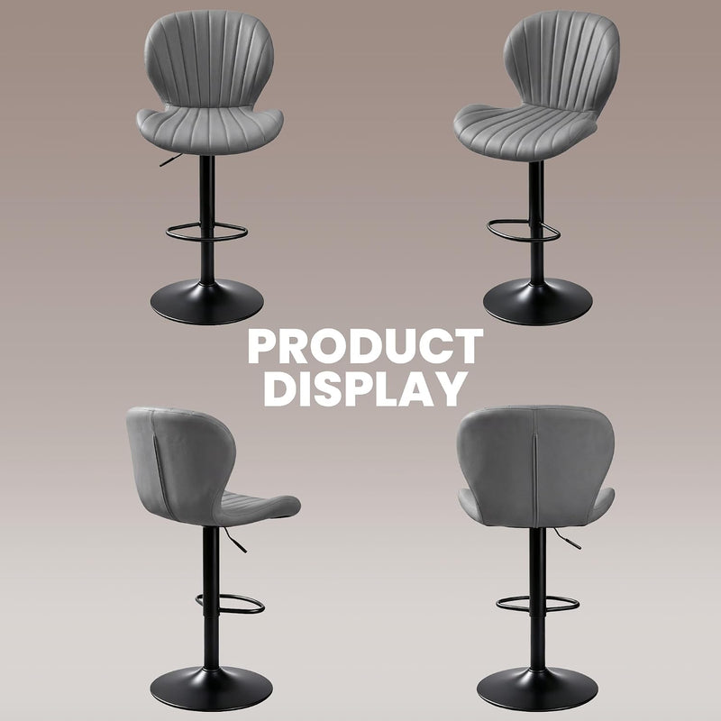 Bar Stools 360degreesswivel Chairs Kitchen Dining (Set of 2)