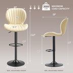 Bar Stools 360degreesswivel Chairs Kitchen Dining (Set of 2)
