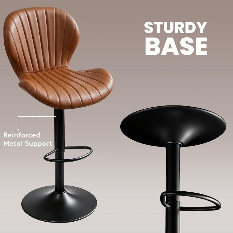 Bar Stools 360degreesswivel Chairs Kitchen Dining (Set of 2)