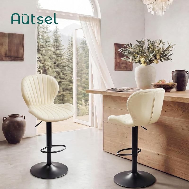 Bar Stools 360degreesswivel Chairs Kitchen Dining (Set of 2)