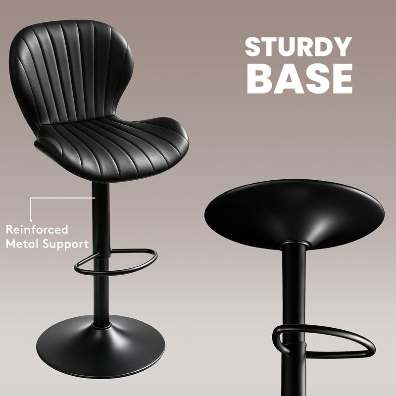 Bar Stools 360degreesswivel Chairs Kitchen Dining (Set of 2)