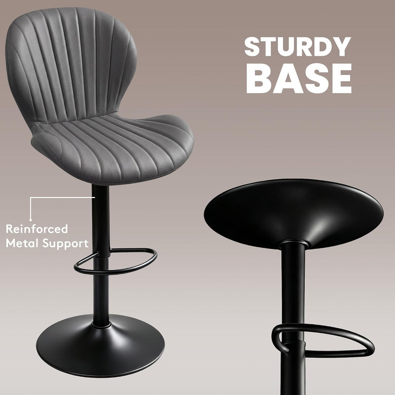 Bar Stools 360degreesswivel Chairs Kitchen Dining (Set of 2)