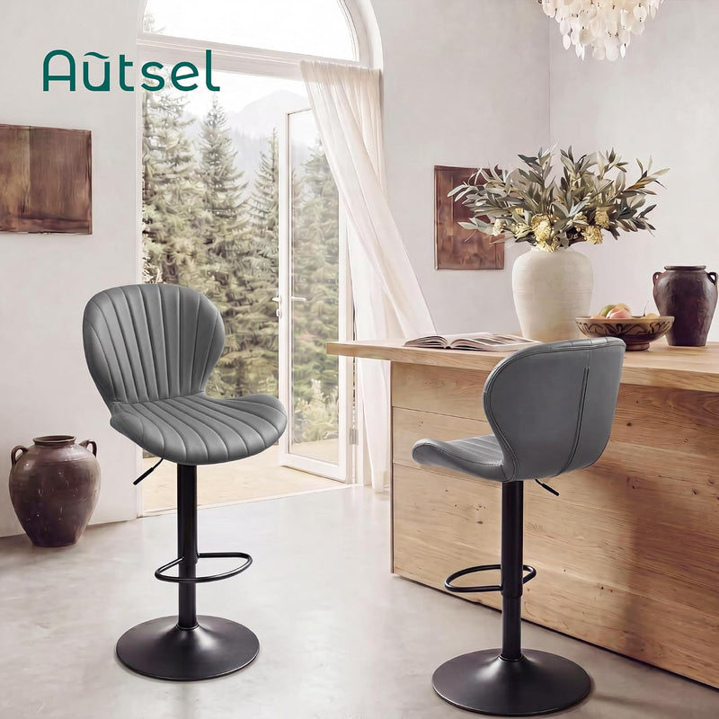 Bar Stools 360degreesswivel Chairs Kitchen Dining (Set of 2)