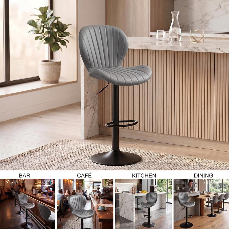Bar Stools 360degreesswivel Chairs Kitchen Dining (Set of 2)