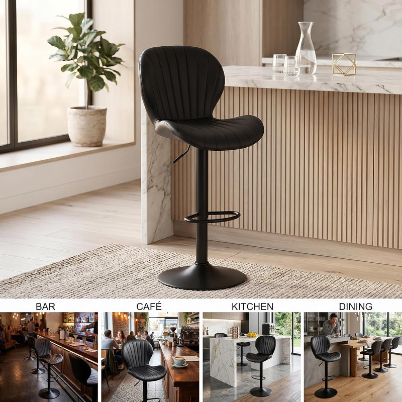Bar Stools 360degreesswivel Chairs Kitchen Dining (Set of 2)