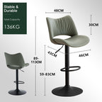 Bar Stools Adjustable Breakfast All Open Back Counter (Set of 2)
