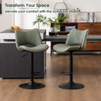 Bar Stools Adjustable Breakfast All Open Back Counter (Set of 2)