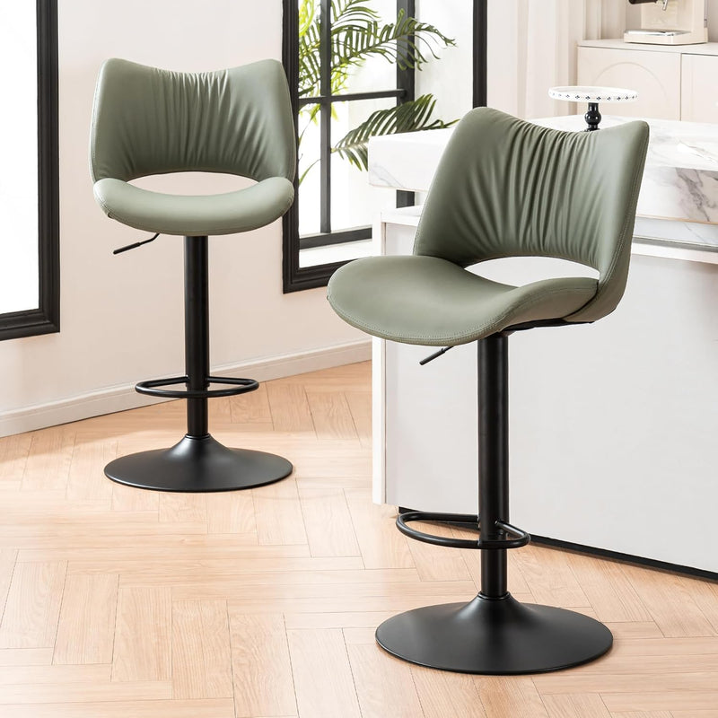 Bar Stools Adjustable Breakfast All Open Back Counter (Set of 2)