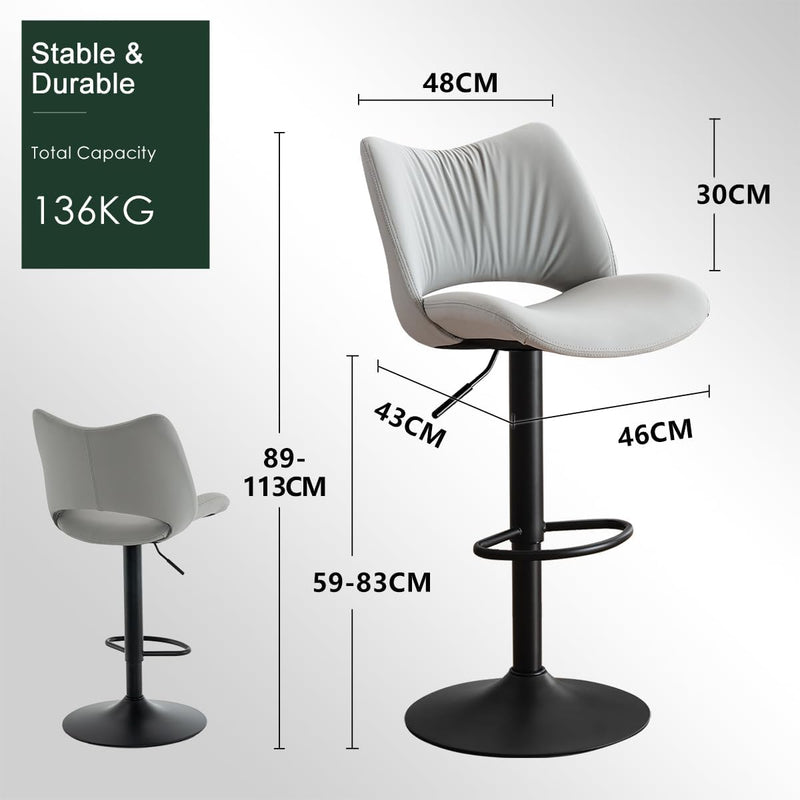Bar Stools Adjustable Breakfast All (Set of 2)