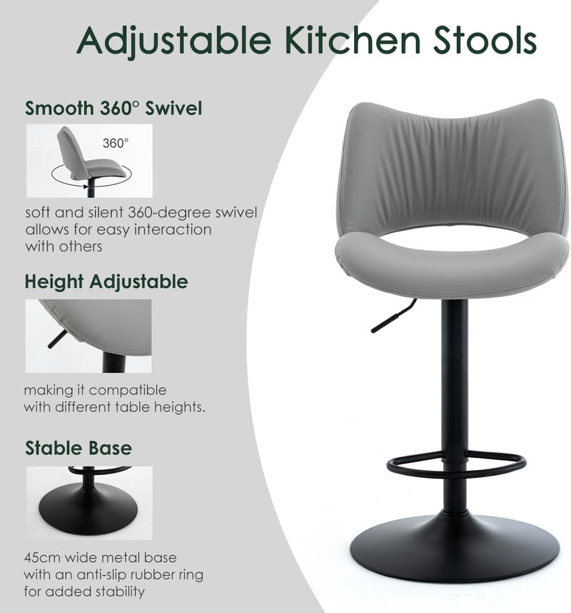 Bar Stools Adjustable Breakfast All (Set of 2)