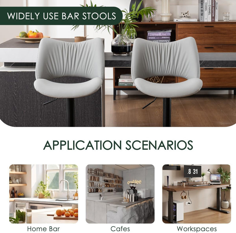 Bar Stools Adjustable Breakfast All (Set of 2)