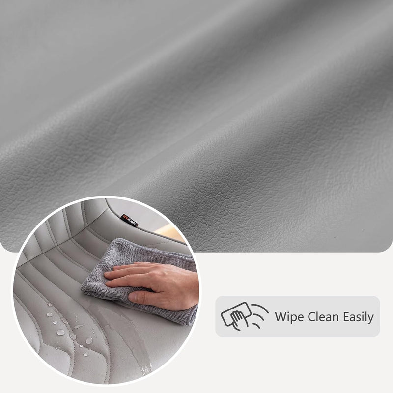 Bar Stools Adjustable Swivel Barstools Faux Leather Wing (Set of 2)