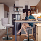Bar Stools Adjustable Swivel Counter Height Breakfast Barstools (Set of 2)