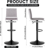 Bar Stools Adjustable Swivel Counter Height Breakfast Barstools (Set of 2)