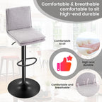 Bar Stools Adjustable Swivel Counter Height Breakfast Barstools (Set of 2)