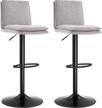 Bar Stools Adjustable Swivel Counter Height Breakfast Barstools (Set of 2)