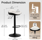 Bar Stools Backless Breakfast Barstools PU Leather Counter (Set of 2)