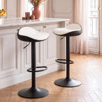 Bar Stools Backless Breakfast Barstools PU Leather Counter (Set of 2)