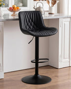 Bar Stools Breakfast Chairs with Back PU Leather