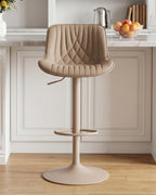 Bar Stools Breakfast Chairs with Back PU Leather