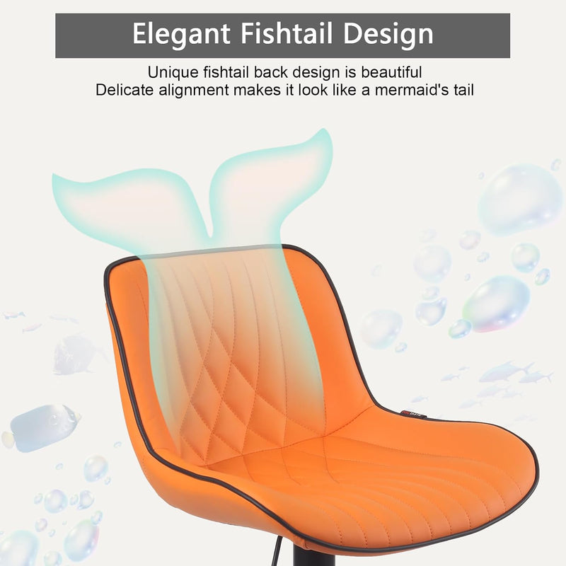 Bar Stools Breakfast Chairs with Back PU Leather