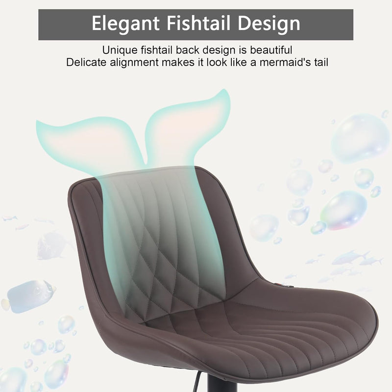 Bar Stools Breakfast Chairs with Back PU Leather