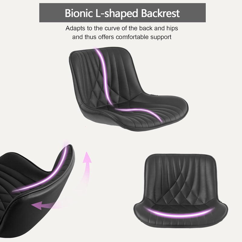 Bar Stools Breakfast Chairs with Back PU Leather