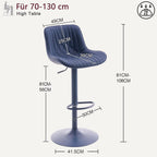 Bar Stools Breakfast Chairs with Back PU Leather