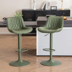 Bar Stools Breakfast Chairs with Back PU Leather