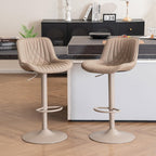 Bar Stools Breakfast Chairs with Back PU Leather