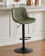 Bar Stools Breakfast Chairs with Back PU Leather