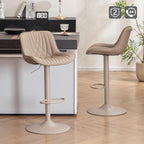 Bar Stools Breakfast Chairs with Back PU Leather