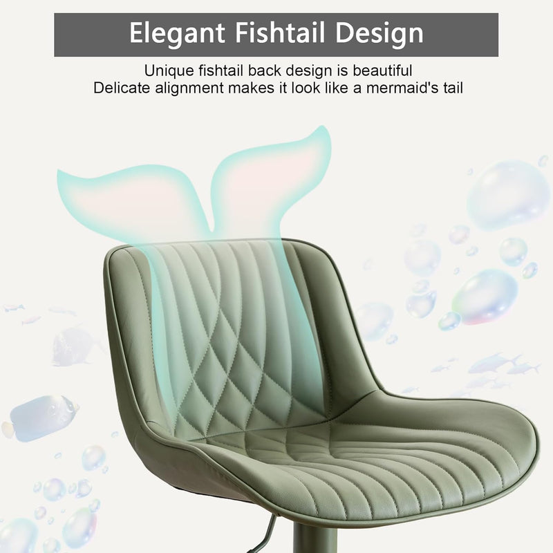 Bar Stools Breakfast Chairs with Back PU Leather
